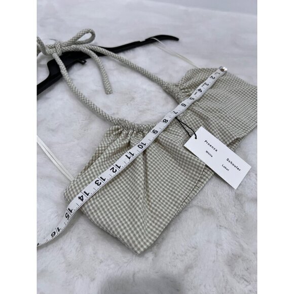 New Proenza Schouler White Label Size 4 Cropped top Gingham Halter Bralette - Picture 5 of 11